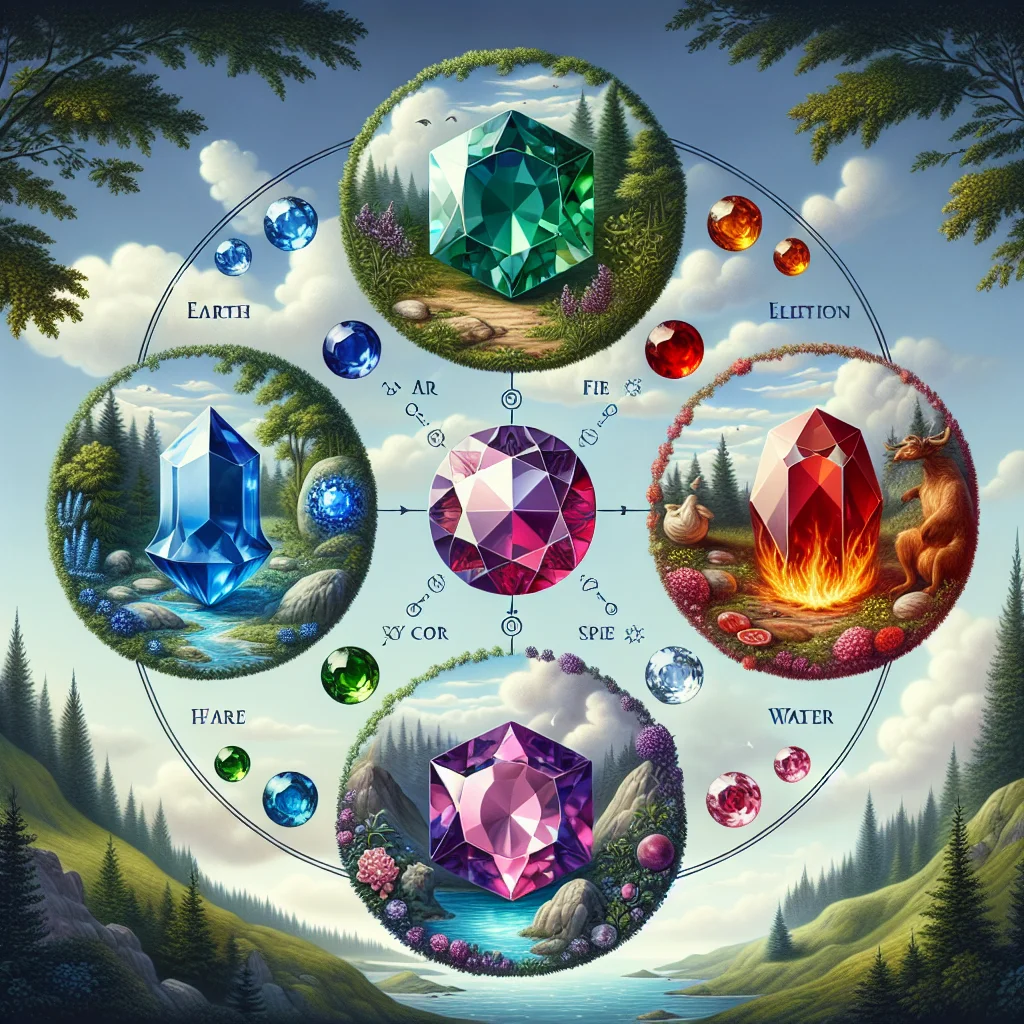A conexão das pedras preciosas com os quatro elementos da natureza